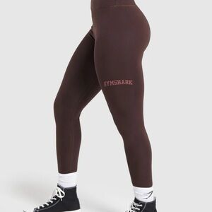 Gymshark Lifting Logo Leggings Brown Size Small